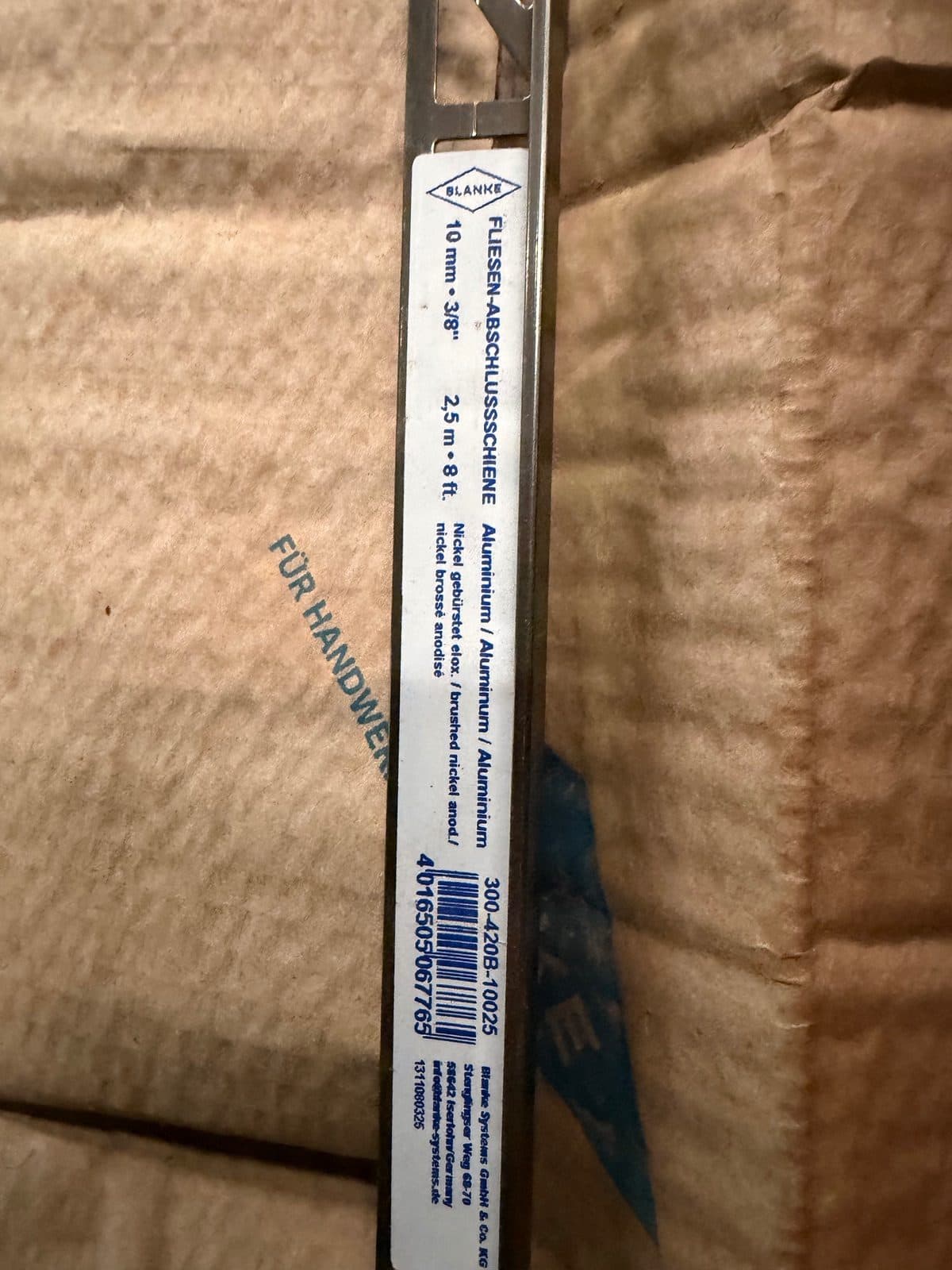 3/8 edge protector trim by blanke 8 ft. Lengths