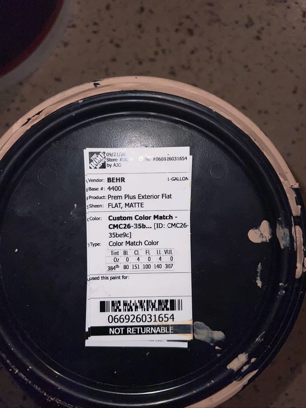 Outdoor paint (per gal) 2
