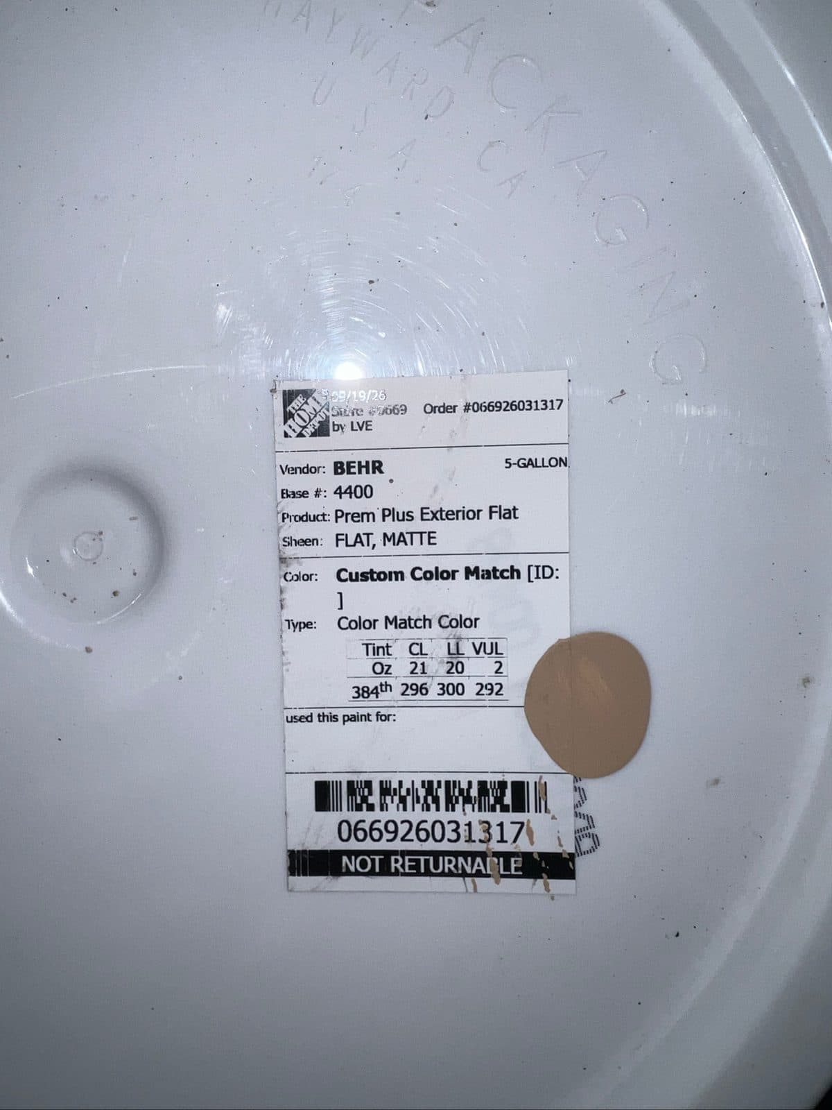 Outdoor paint (per gal) 4