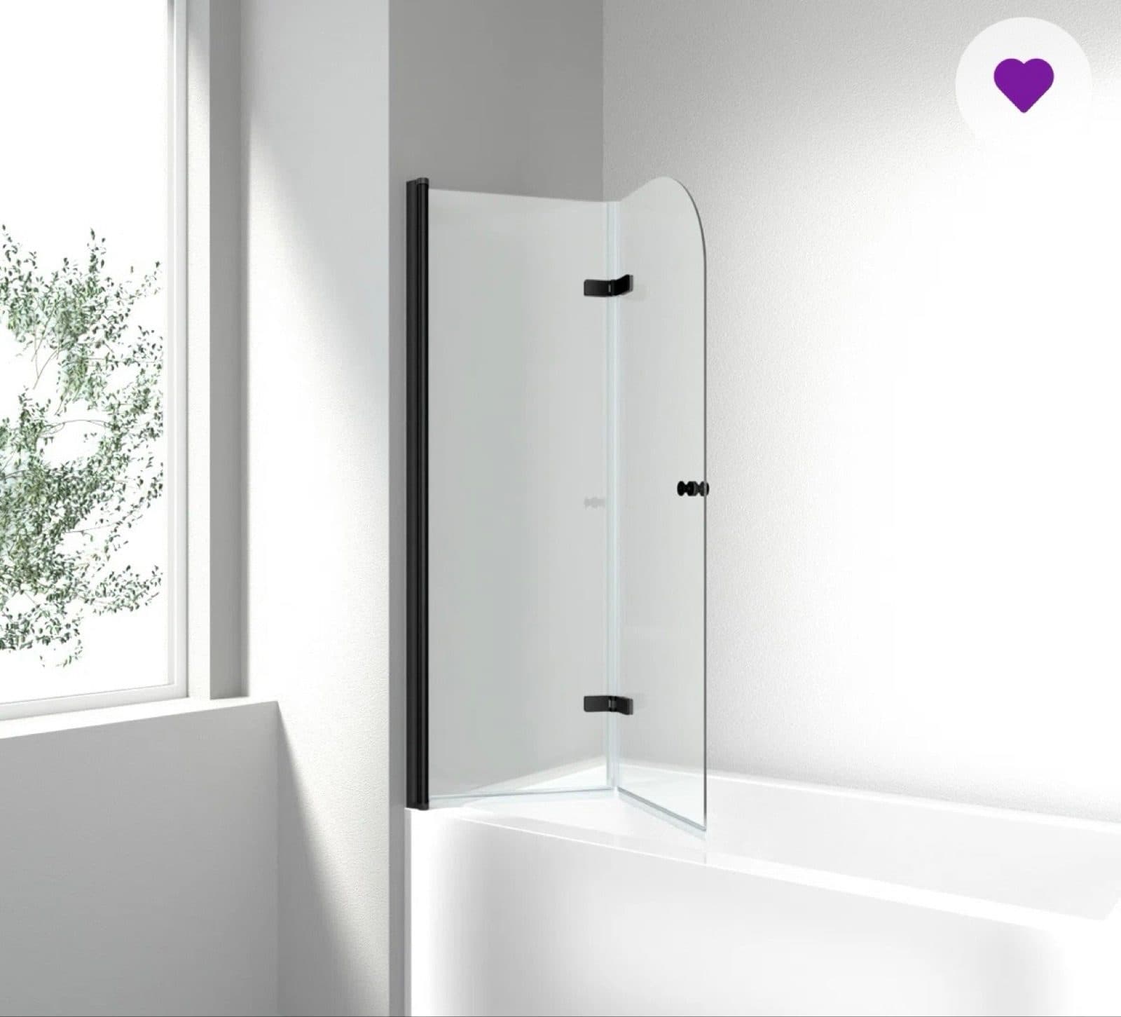 Glass Shower Tub Frameless Glass Folding Door 2