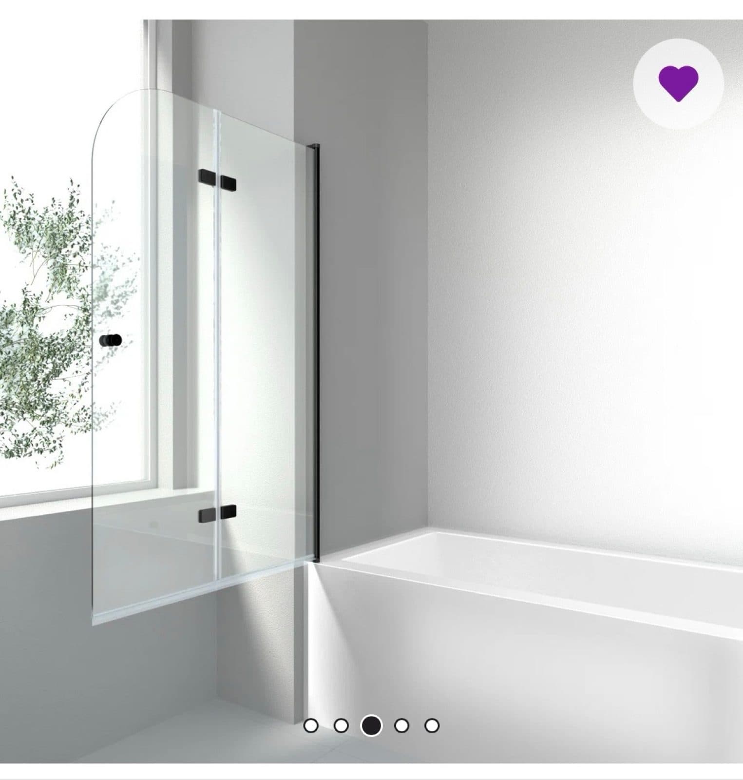 Glass Shower Tub Frameless Glass Folding Door 4