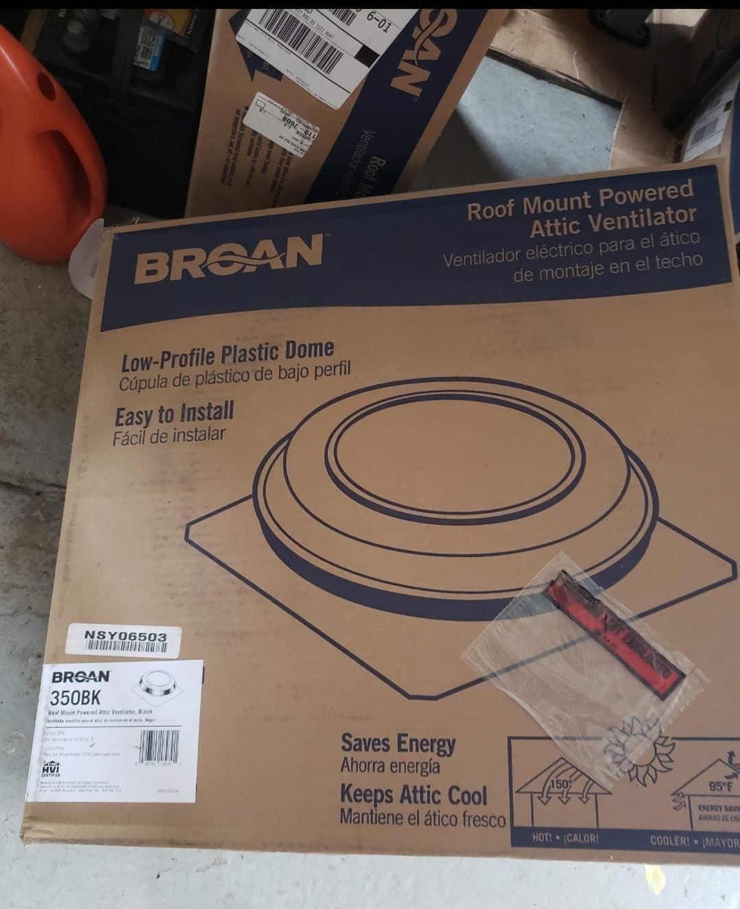 Broan Nutone Roof Mounted Powered Attic Fan 2