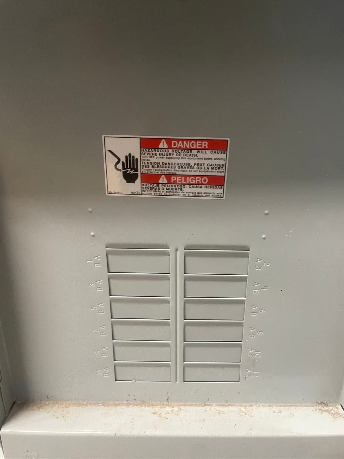 Outdoor circuit main breaker panel 5