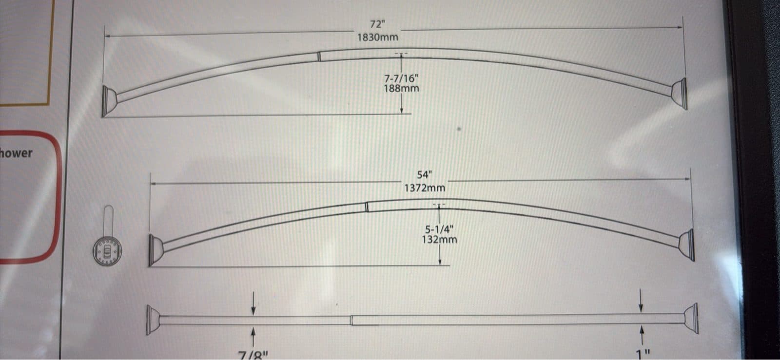 NEW Moen Matte Black Curved Shower Rods CSR2160BL – Bulk Lot Available 4
