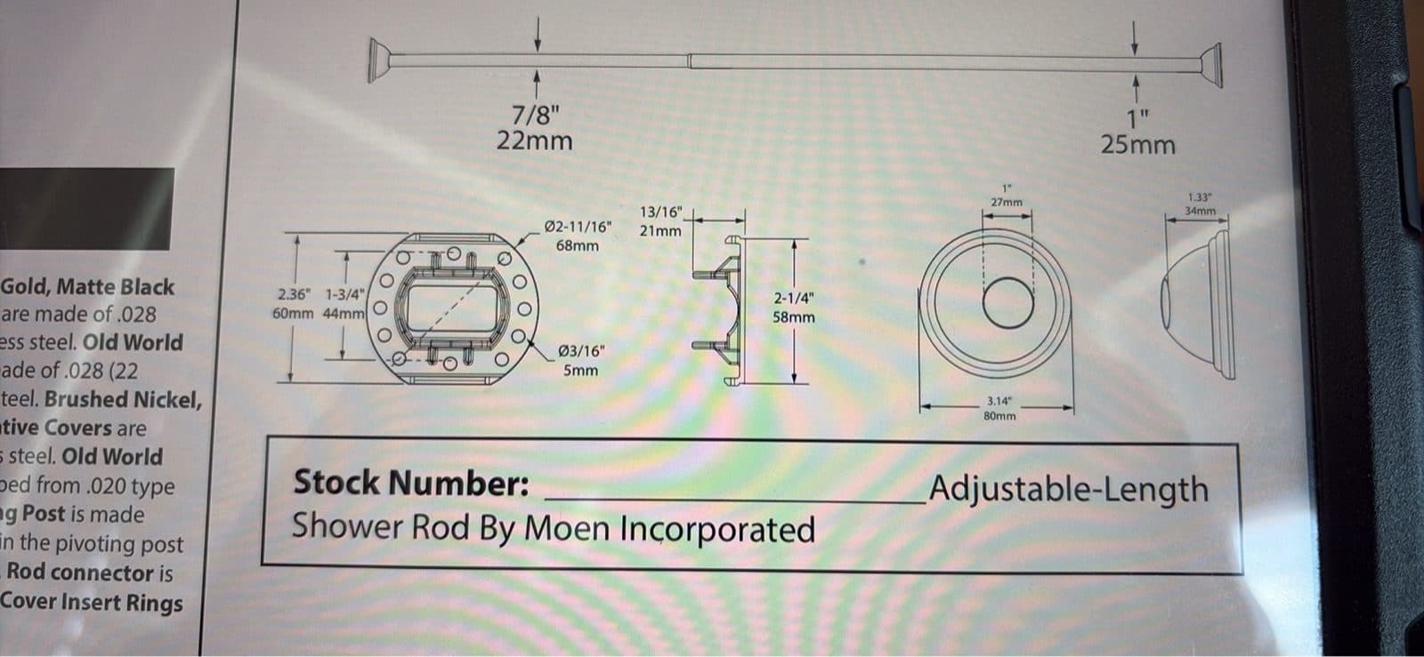 NEW Moen Matte Black Curved Shower Rods CSR2160BL – Bulk Lot Available 5