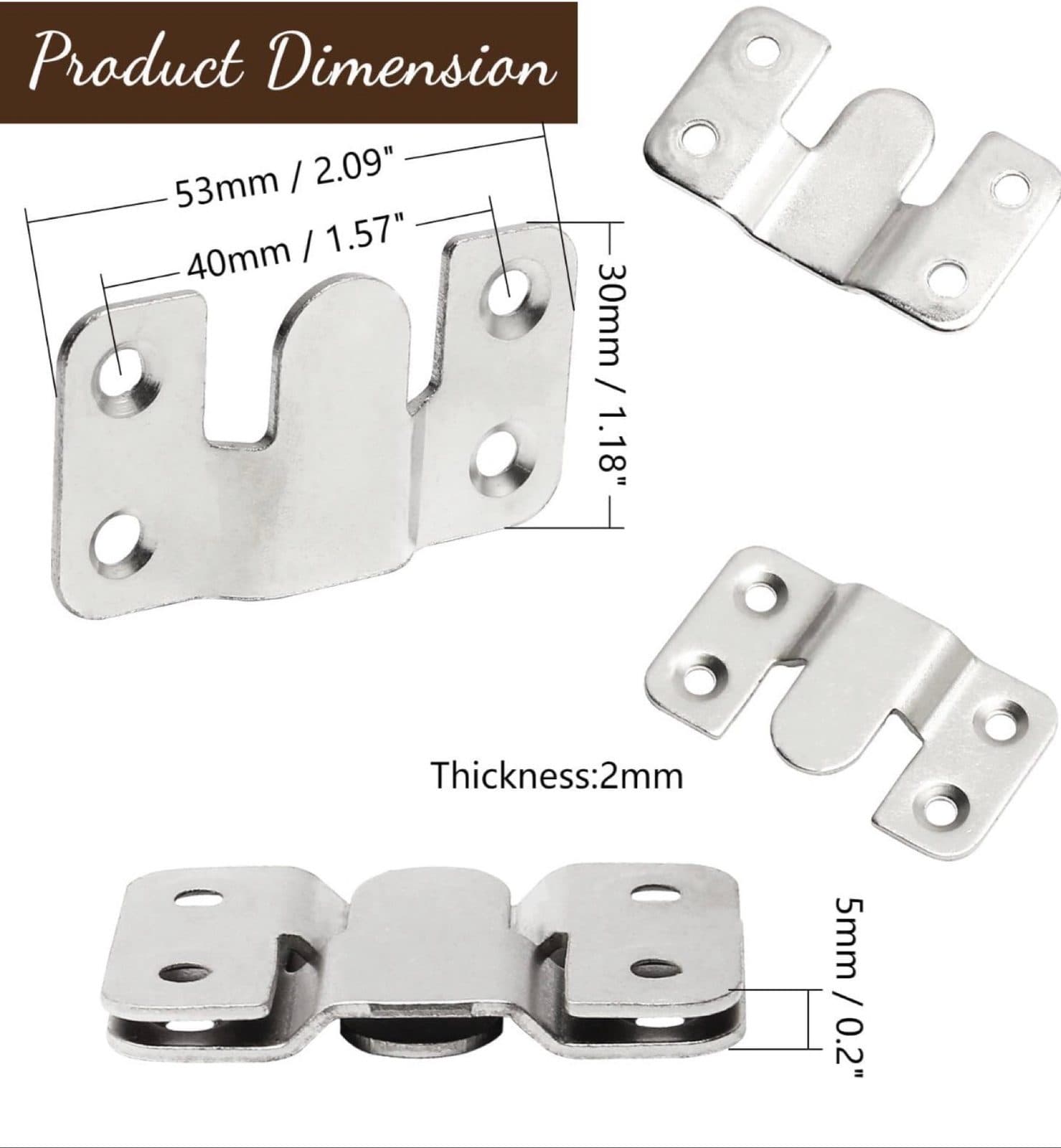 NEW Stainless Steel Interlocking Flush Mount Brackets (Z Clips) – 2,000 pcs Bulk Lot 3