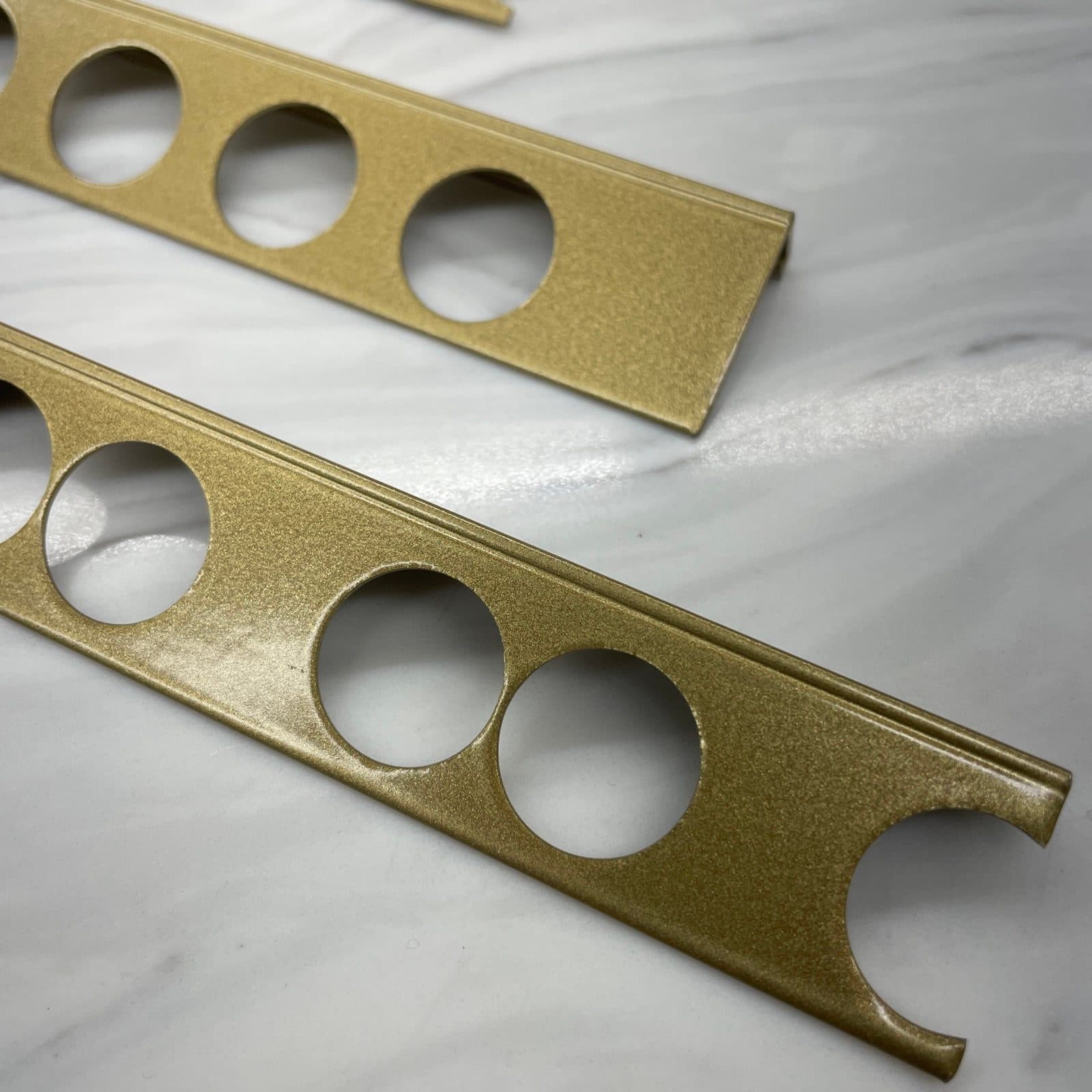National Metal Shapes 1024 BR 5/16" Aluminum Trim Profile - Gold Brushed Finish 2