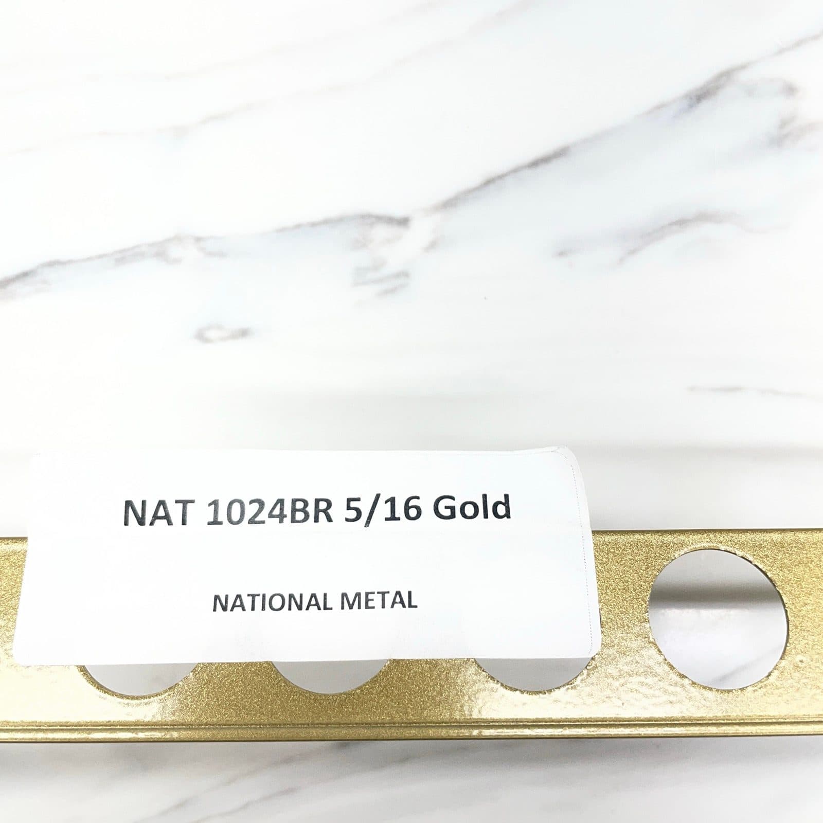 National Metal Shapes 1024 BR 5/16" Aluminum Trim Profile - Gold Brushed Finish 3