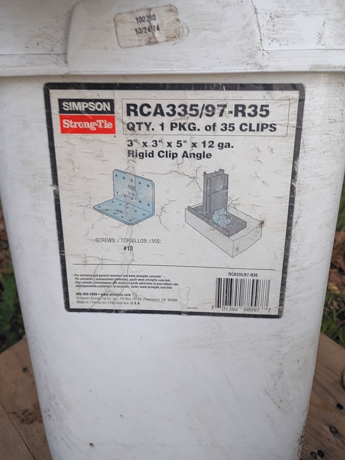 I bucket ($75) Rigid clip angle