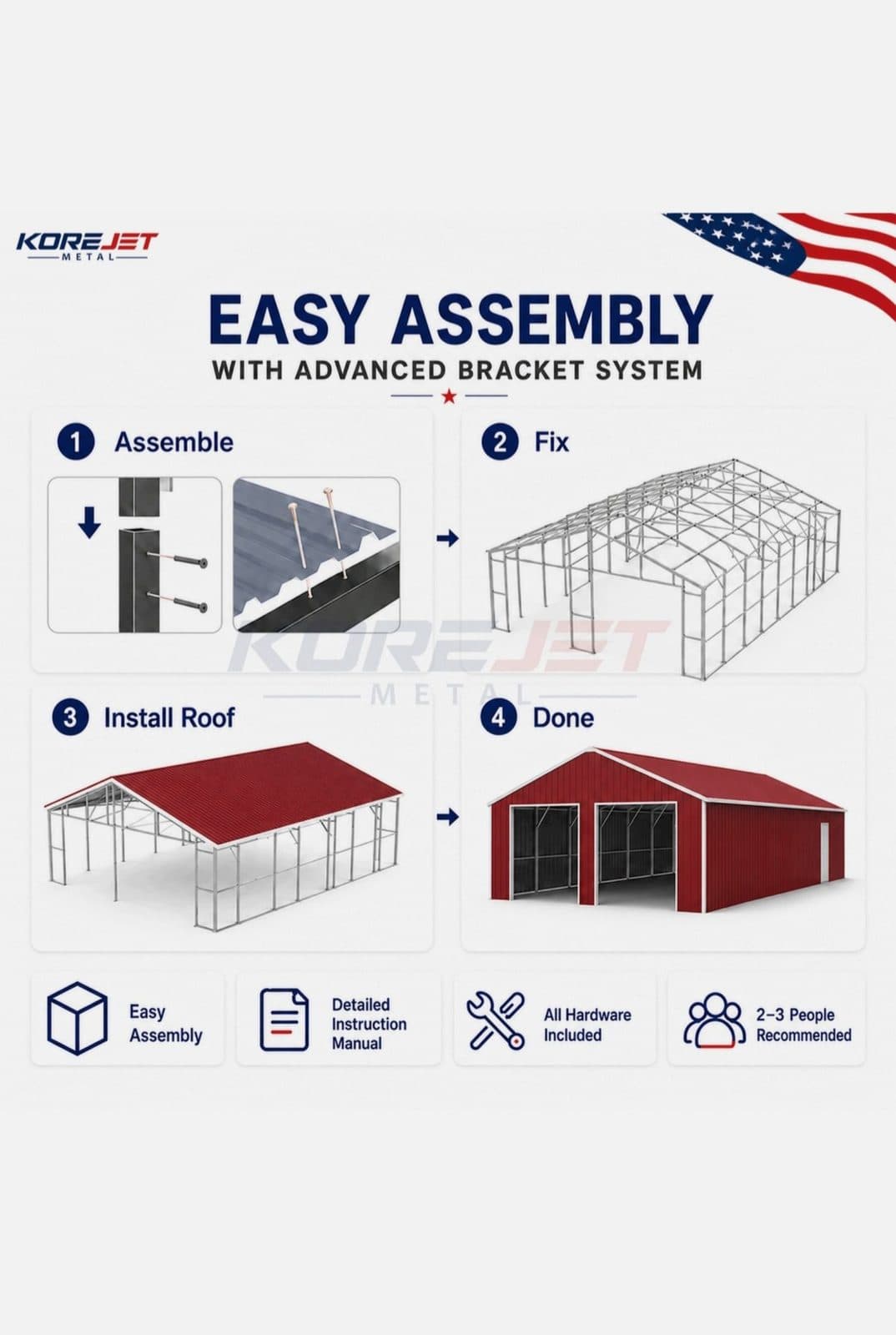 25x45 Metal Building Kit - Brand New in Crate (Shop/Garage/Barn 2