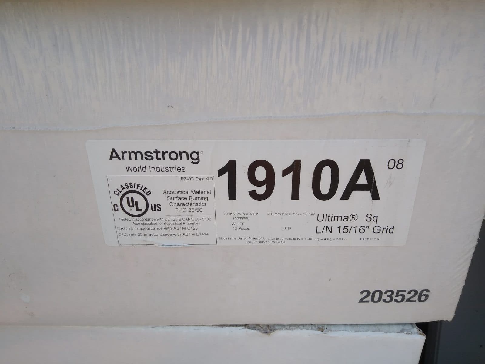 Commercial Ceiling Tile Armstrong 1910A 2