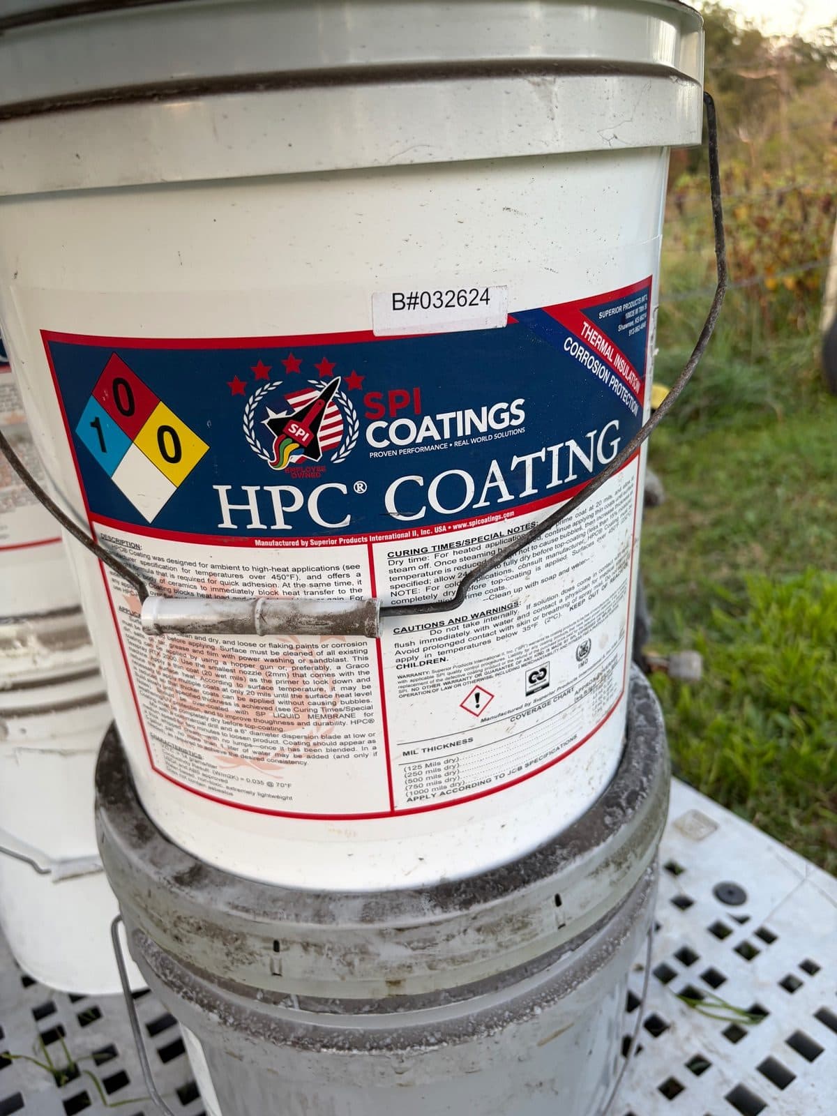 Lot of 7 - SPI Coatings HPC® Hot Pipe Ceramic Thermal Insulation Coating - 5 Gal Pails (New/Sealed)