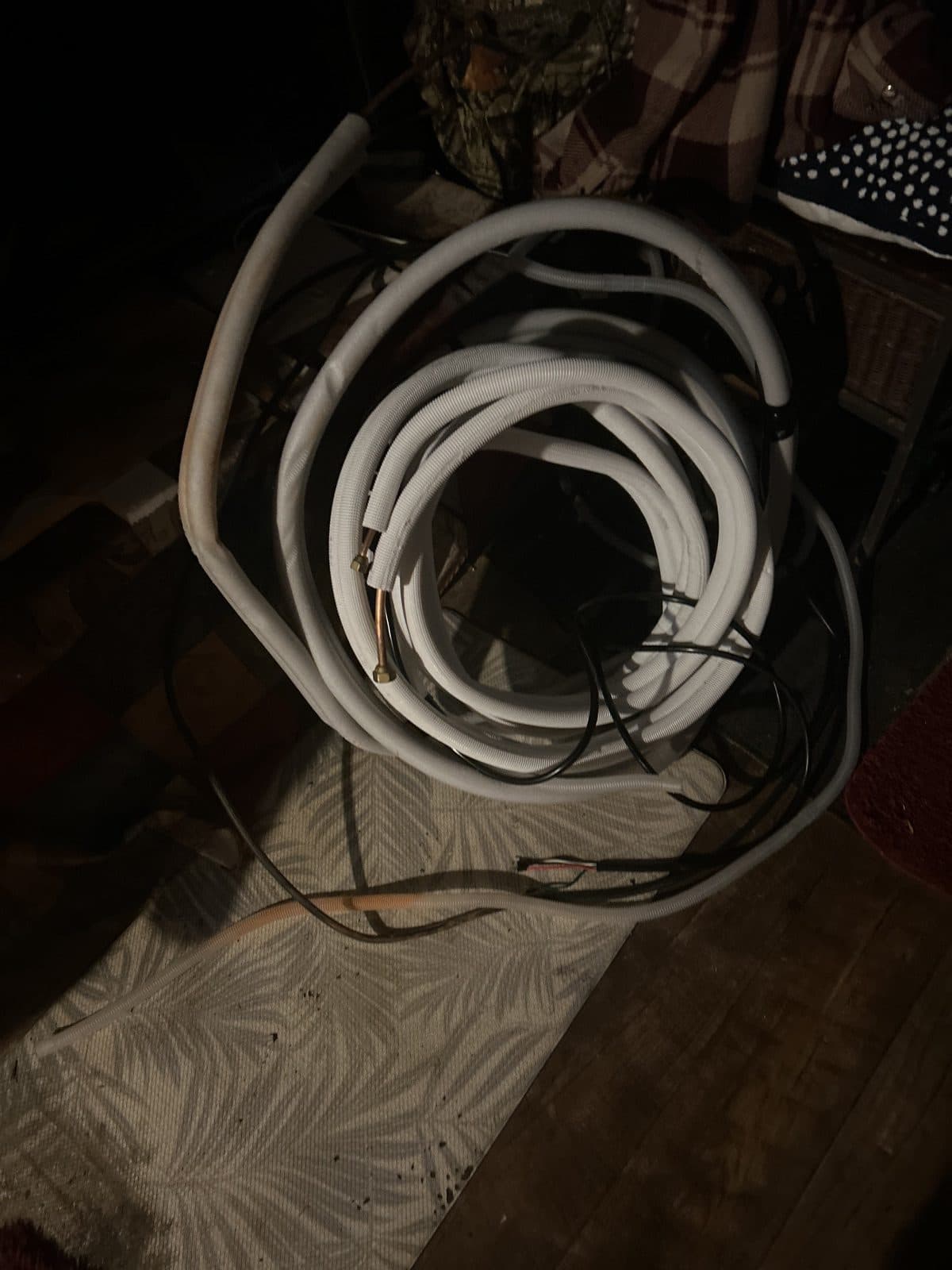 Hose and electrical for mini split installation 2