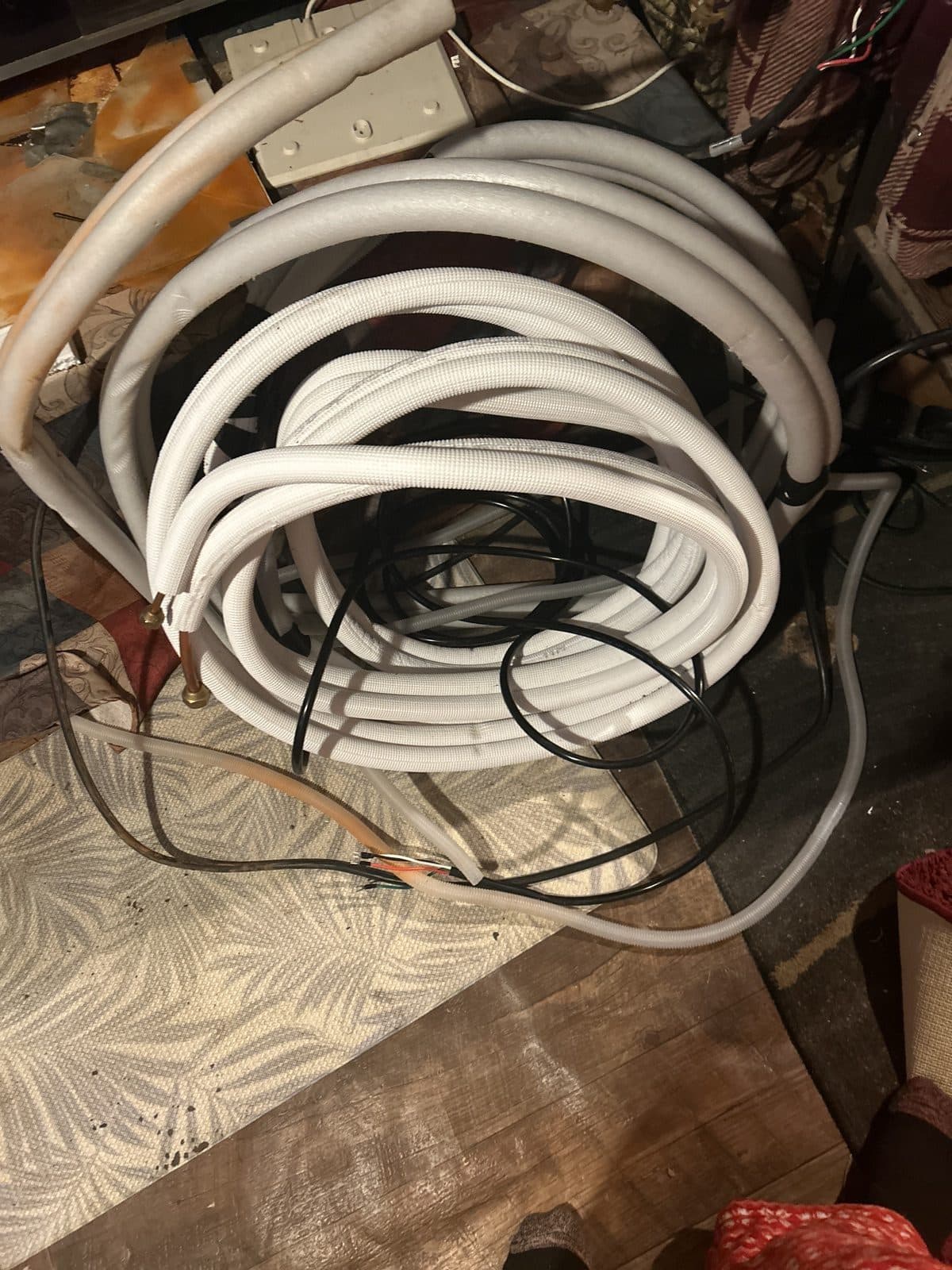 Hose and electrical for mini split installation 3