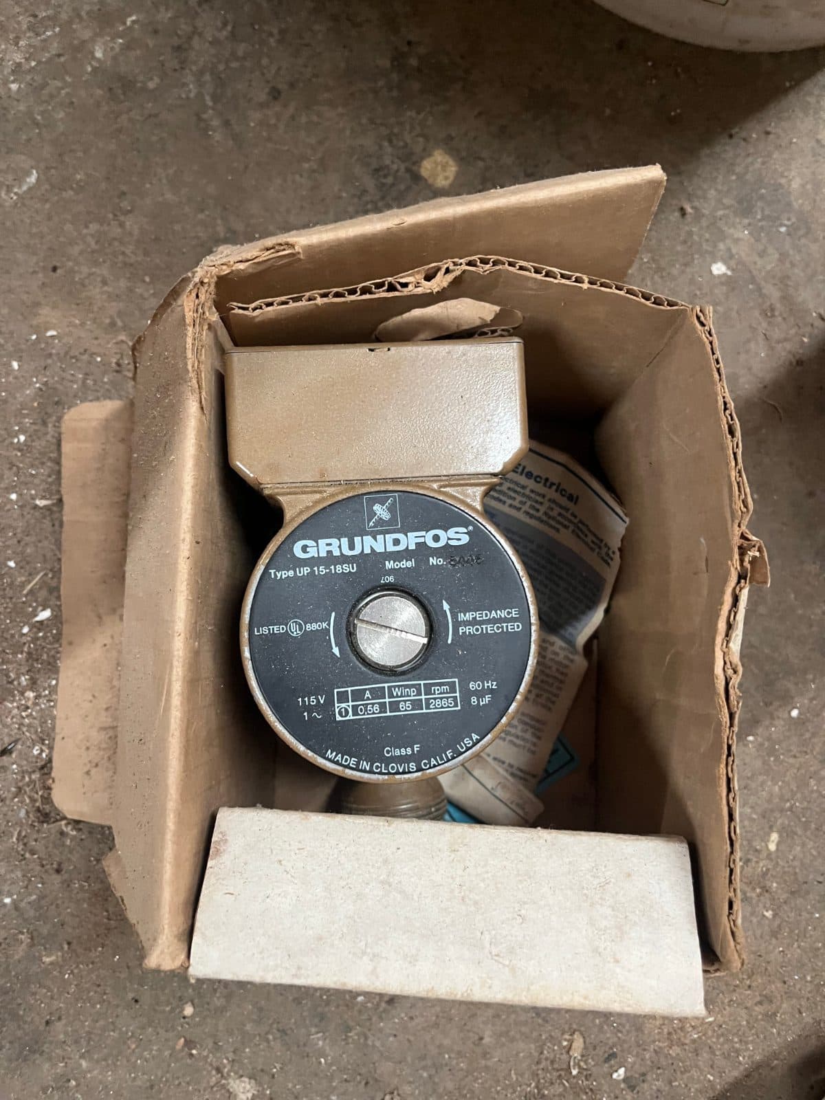 Grundfos UP15-18SU Stainless Circulator Pump — 115V 2