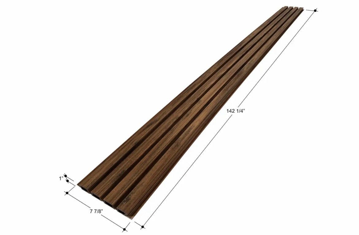 Walnut Exterior Slat Wall Panels