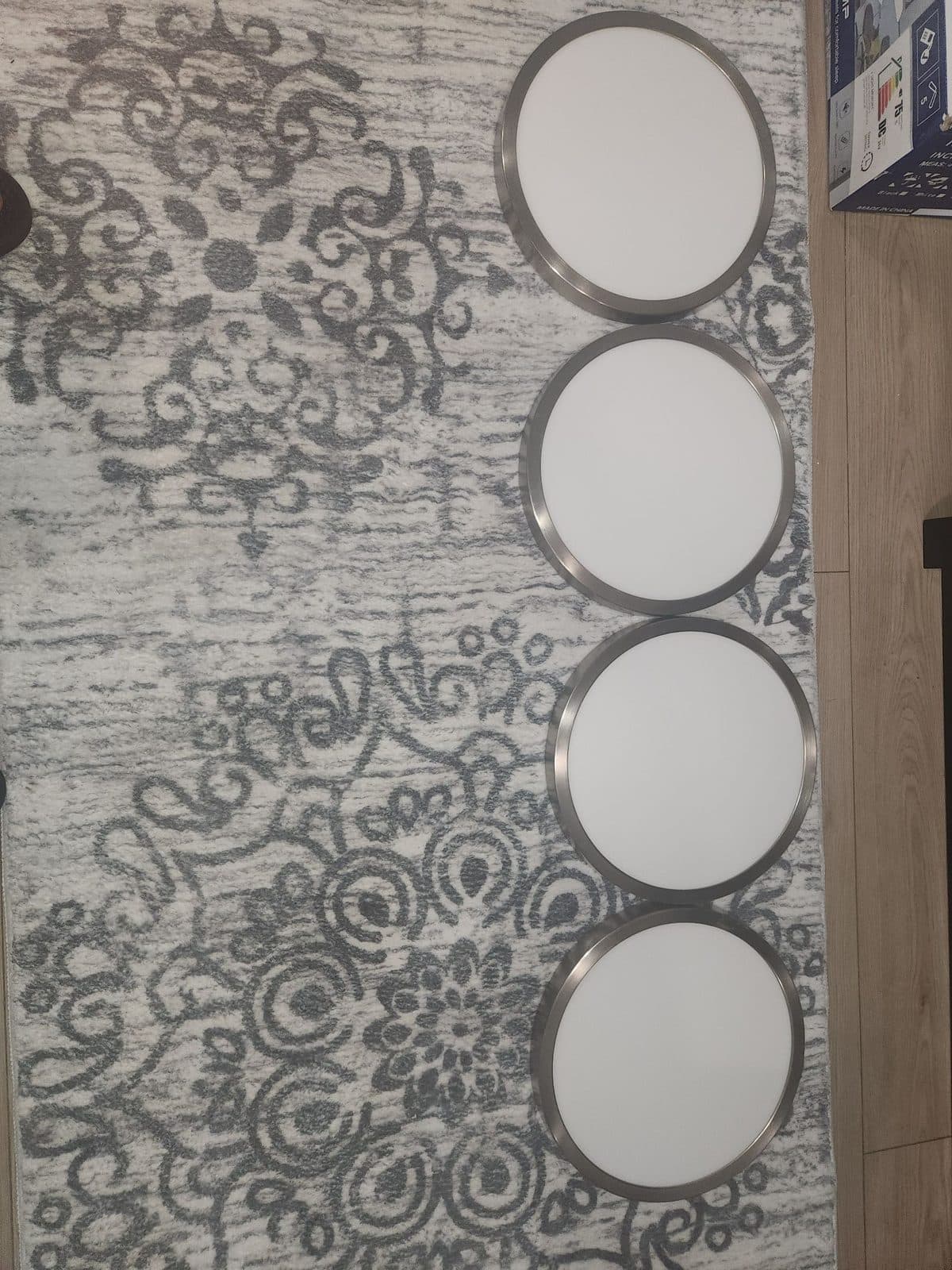 💡 FOR SALE: 4 BRAND-NEW MODERN 12 -INCH LED FLUSH-MOUNT CEILING LIGHTS (DISC)
