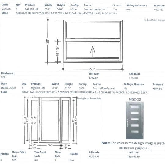 Full House Package: New Impact Windows & Sliding Glass Doors (Bronze) 3