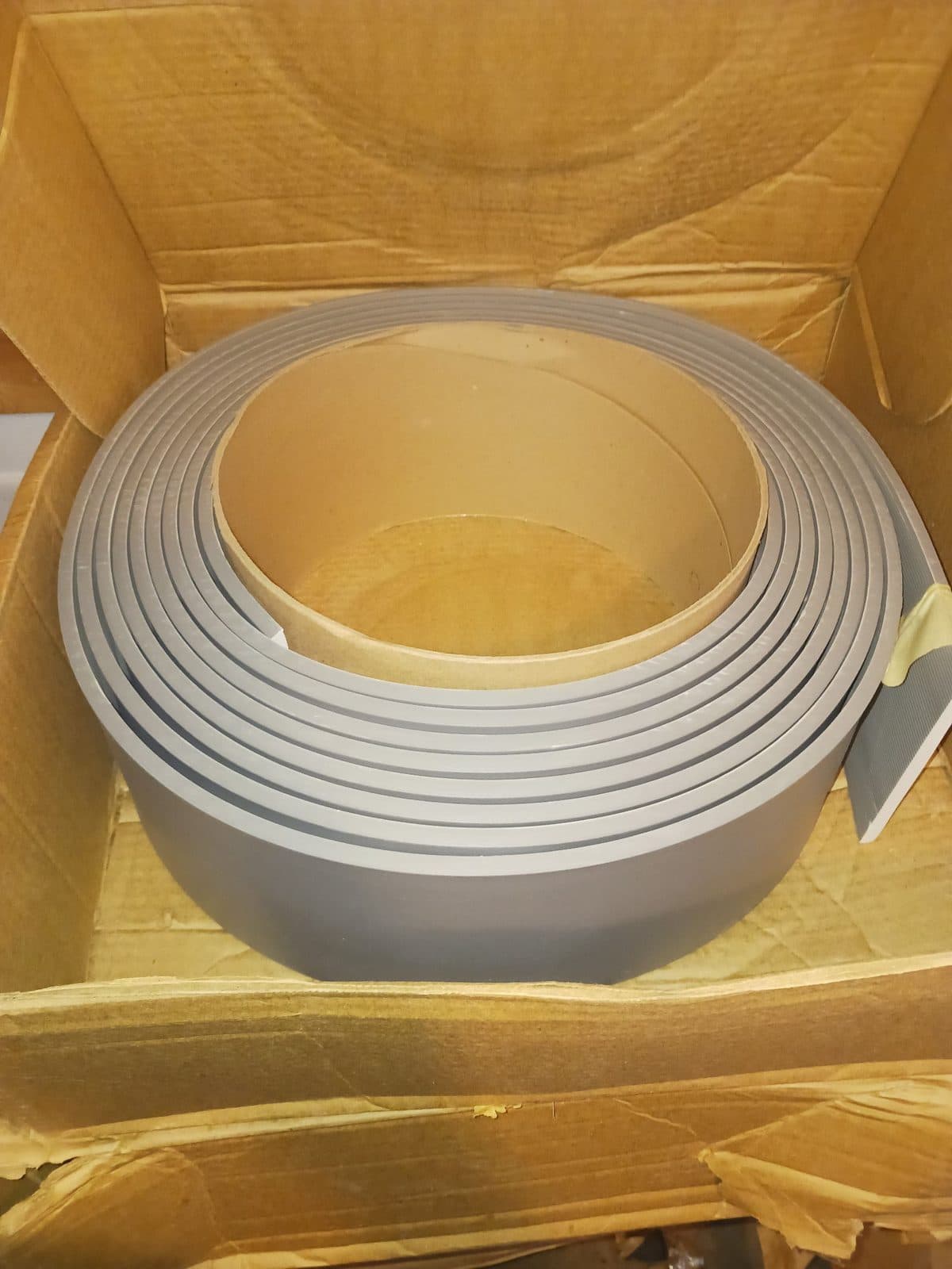 Mannington Burke Wall Base 6" x 36ft Roll Moonbeam Gray SMP-050-6CBR - Lot of 12