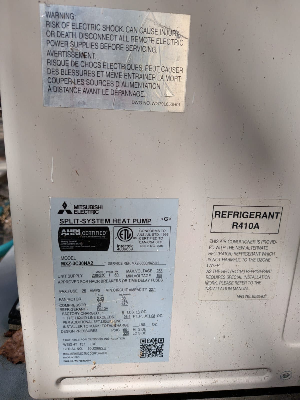 Mitsubishi Electric MXZ-3C30NA2 Split-System Heat Pump with 3 split units 5