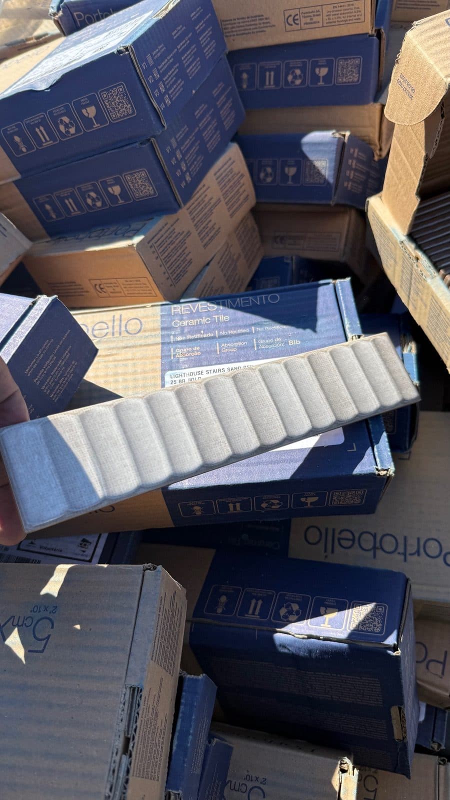 120 boxes of unopened ceramic tile