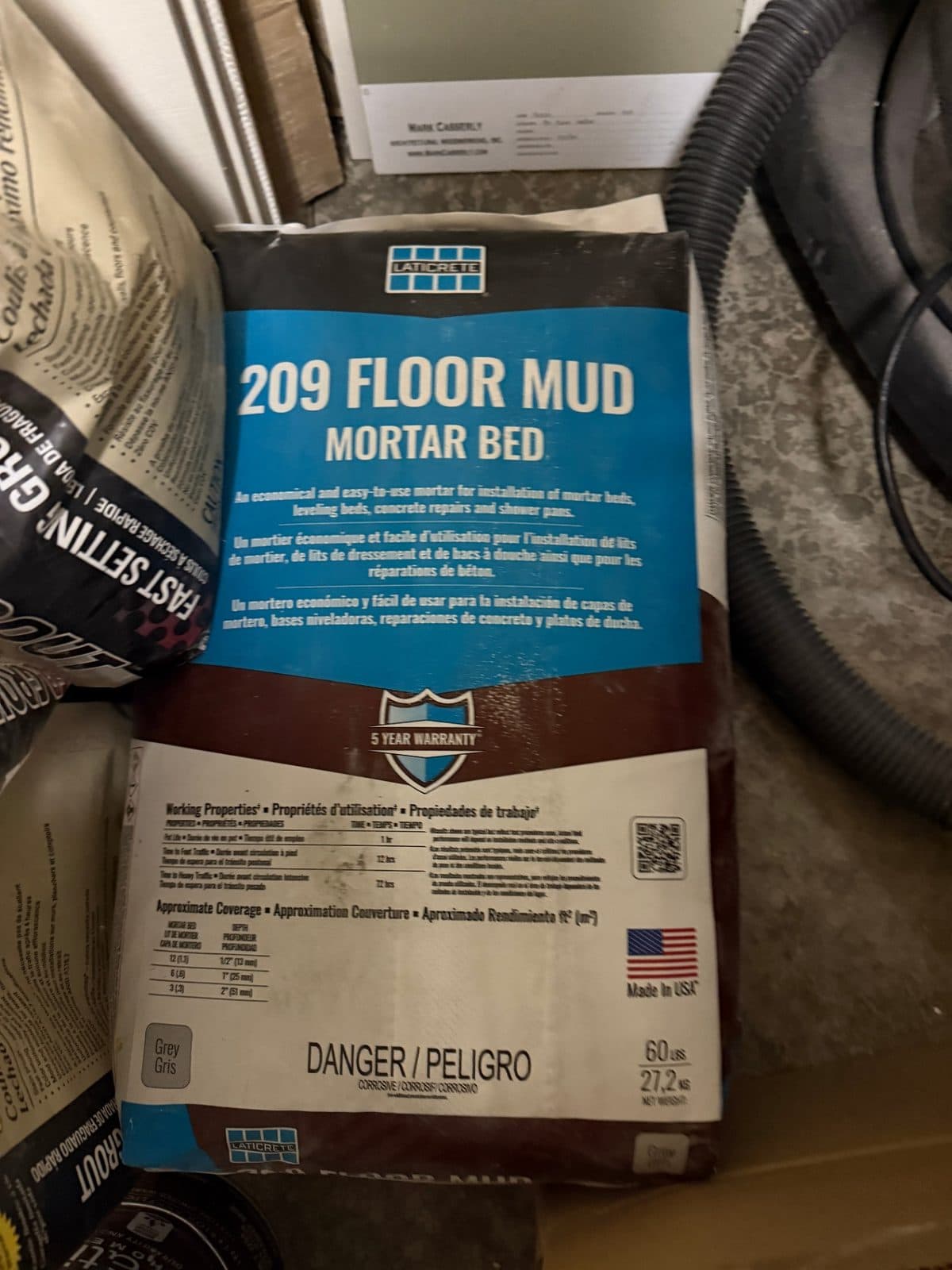 209 Floor Mud Mortar Bed
