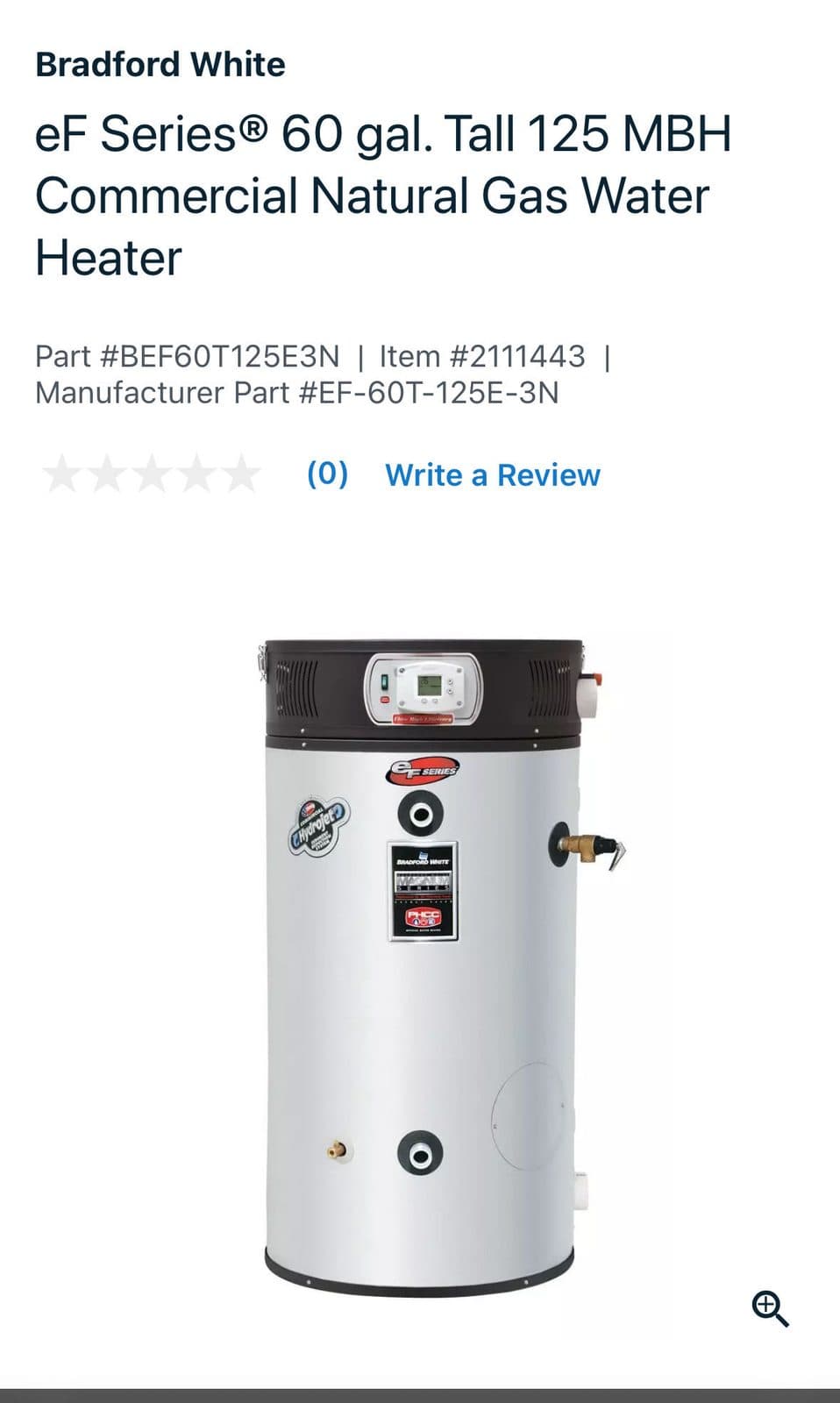 Commercial water heater