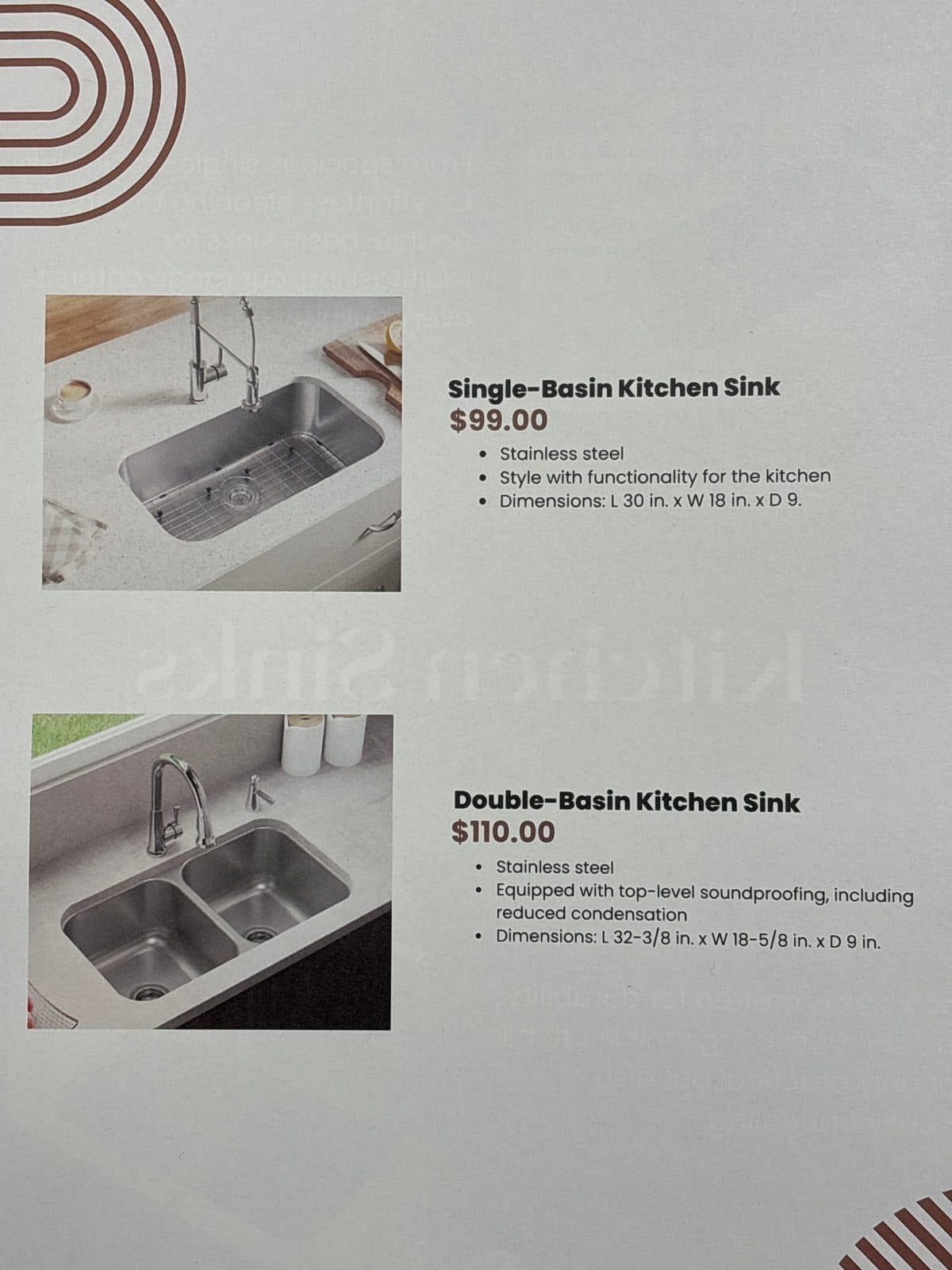 SINLGE/DOUBLE BASIN SINK