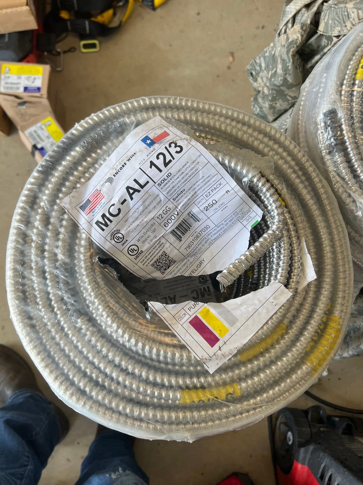 MC/AL Cable 12/3 250,