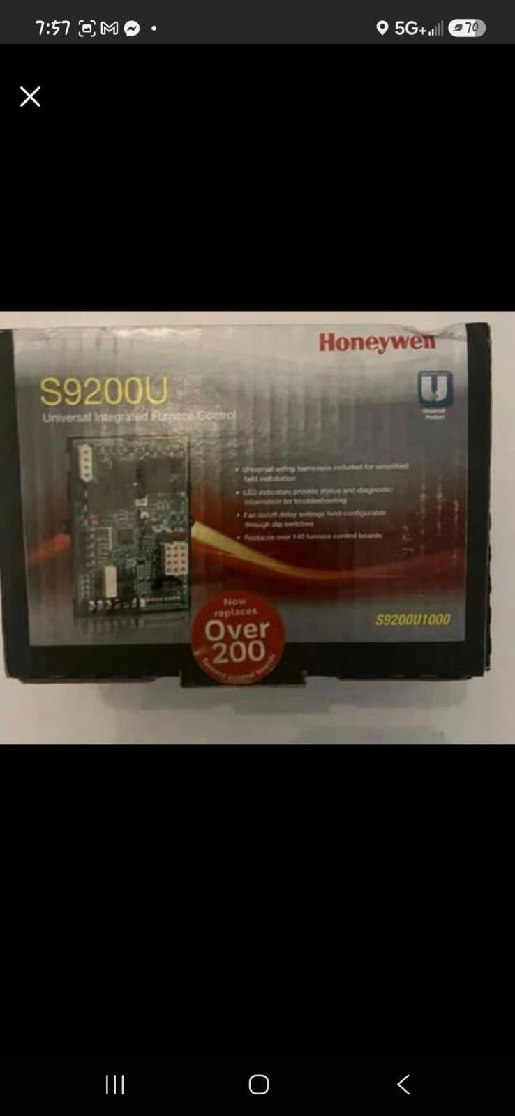 Furnace control board Honeywell 9200 u