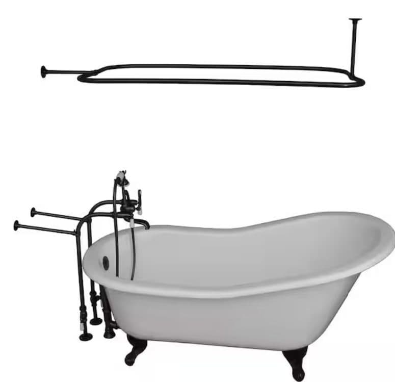 Like new Barclay 66” Cast Iron Ball and Claw Feet Slipper Tub