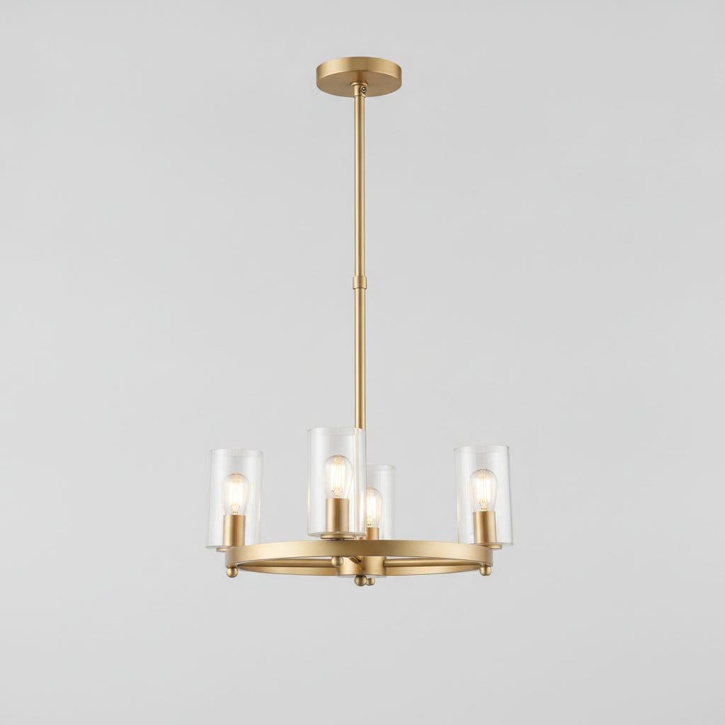 Cloverhill Collection 13.5 in. 4-Light Brushed Gold Pendant