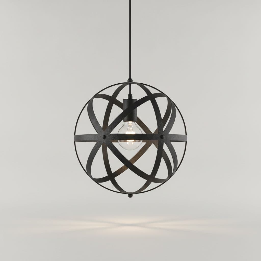 Sarolta Sands 1-Light Black Orb Pendant