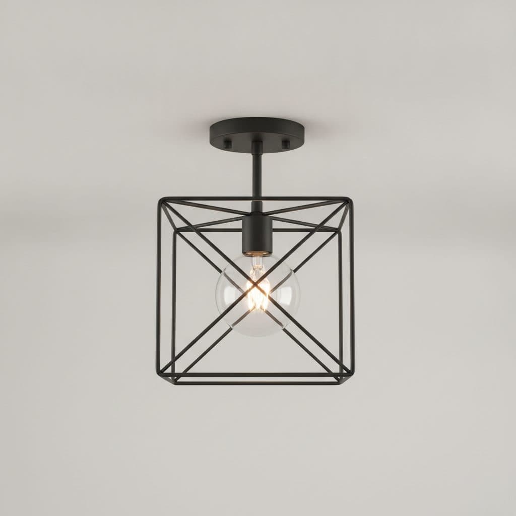 Kaelix 1-Light Semi-Flush Black