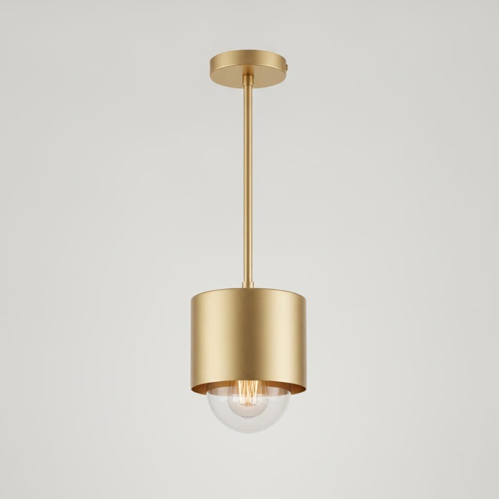 Tamassee Collection 1-Light Brushed Gold Mini Pendant