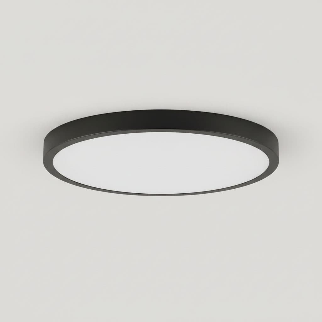 Aiden 13 in. 1-Light Black Integrated LED 5 CCT Flush Mount