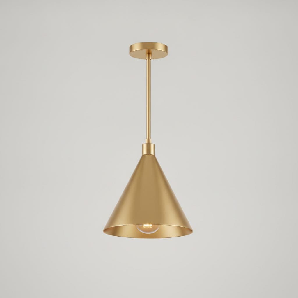 Pellum Collection 1-Light Brushed Gold Mini Pendant