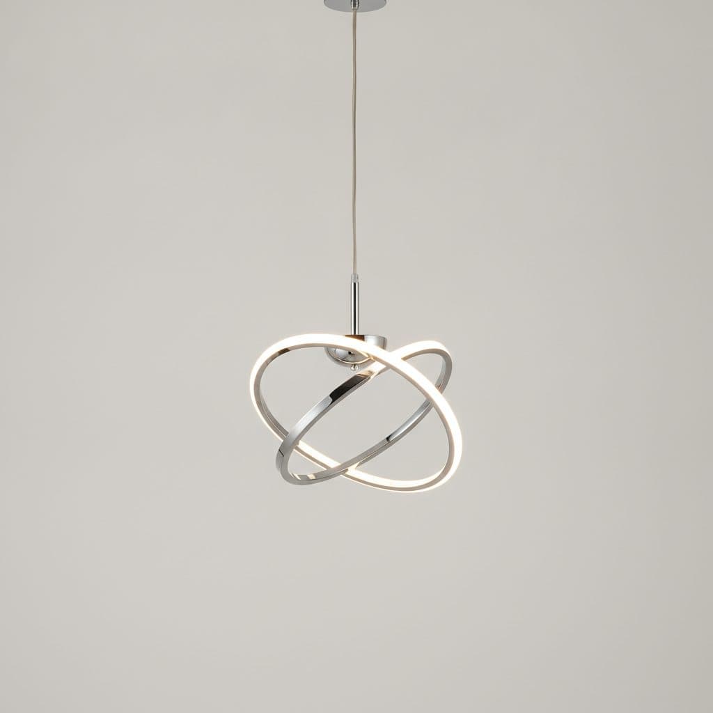 Swirl Butterfly 26-Watt Chrome Modern 3 CCT Integrated LED Pendant