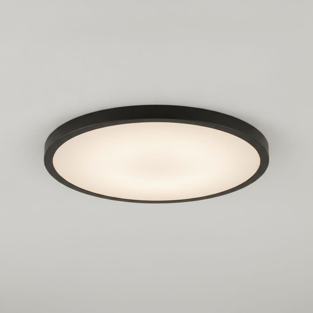 13.80 in. Black LED Flush Mount