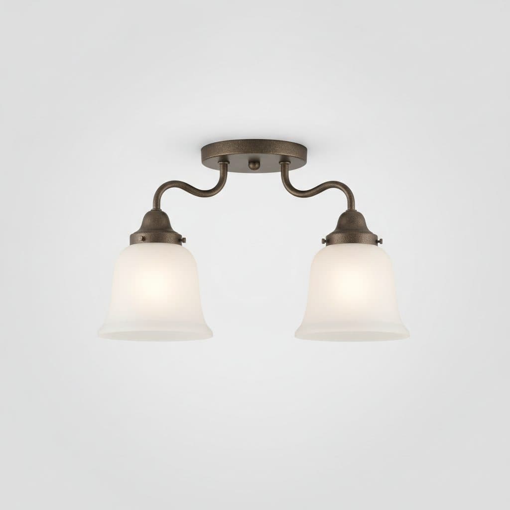 Moreland 13 in. 2-Light Oil-Rubbed Bronze Semi-Flush Mount