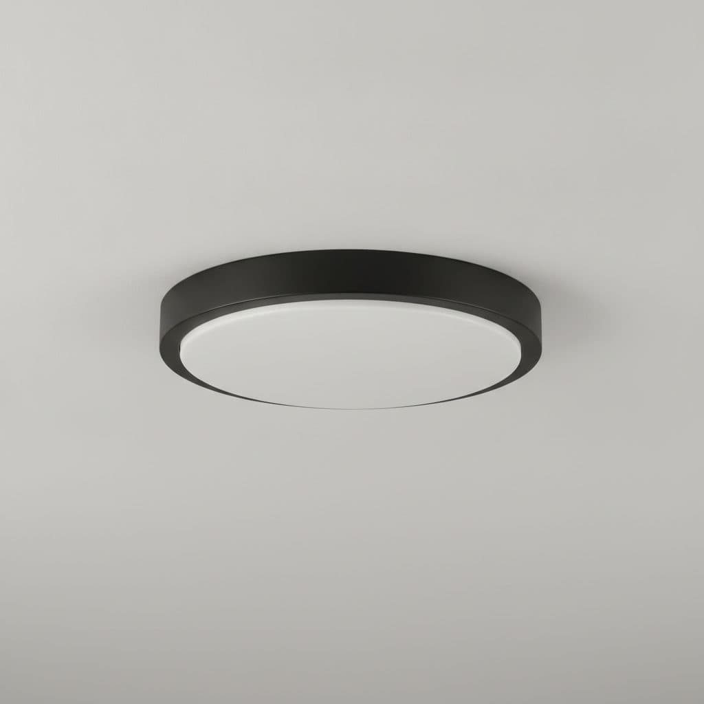 Home Decorators Collection 7.85 in. Black LED Flush Mount