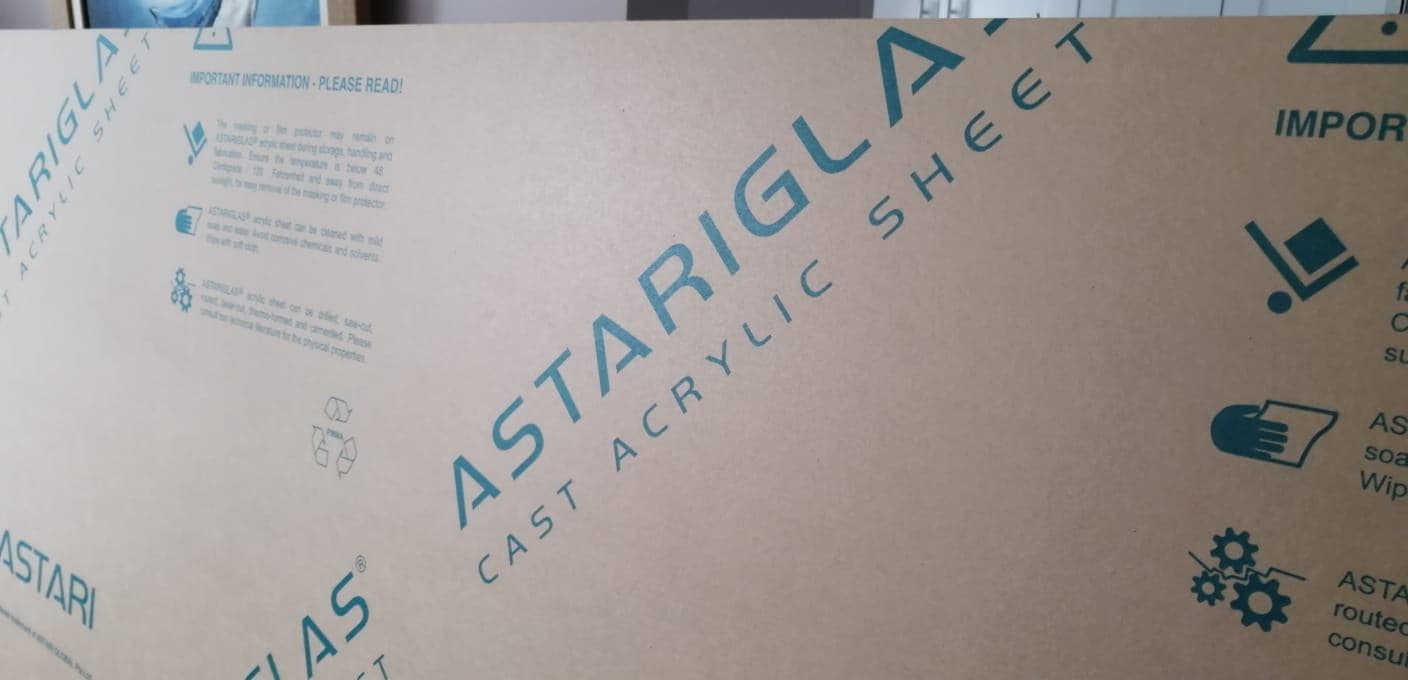 Clear acrylic sheet (1/2 thick, 56 in wide X 77 in high) 4