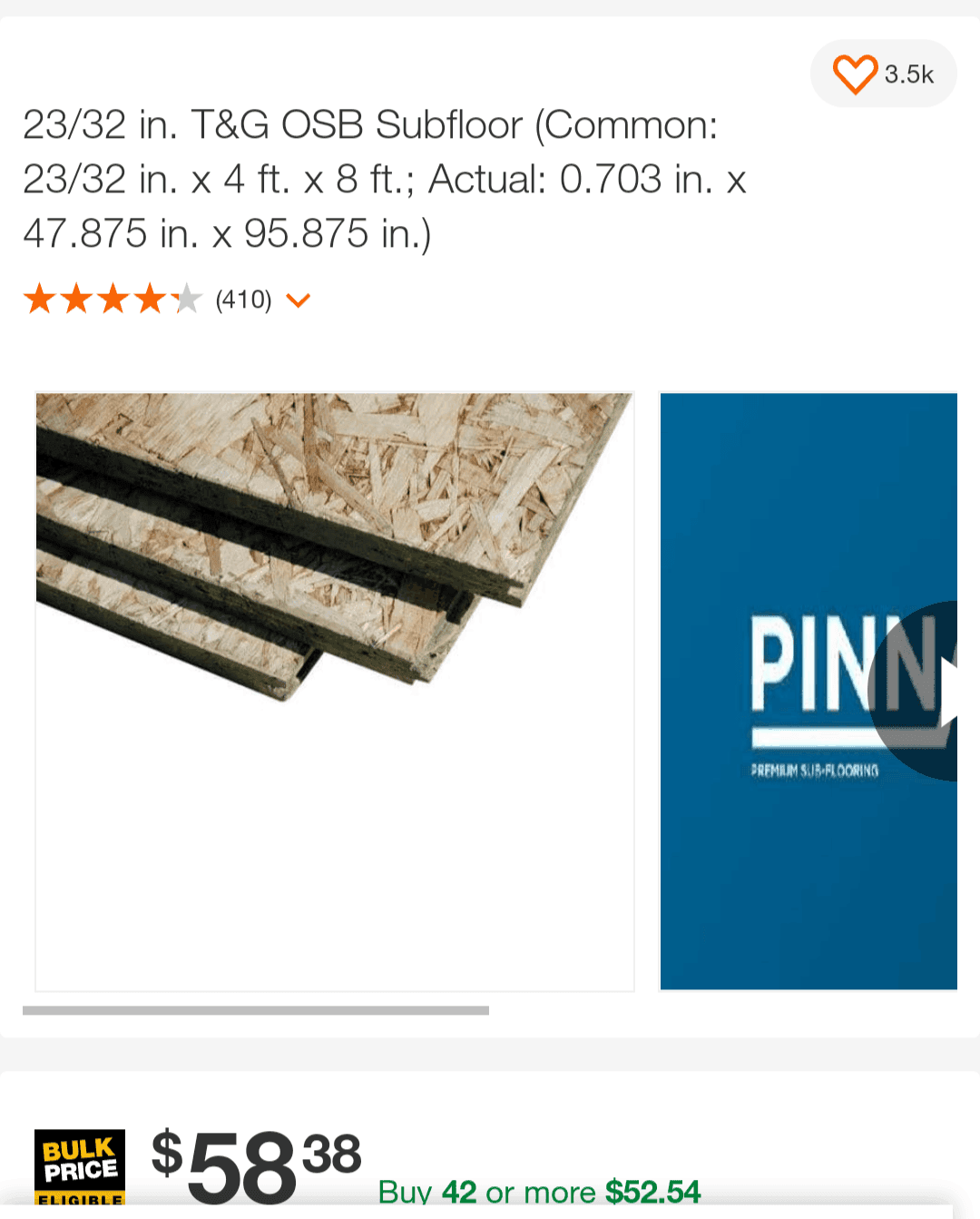 16 sheets 3/4 in 4x8 OSB tongue and groove