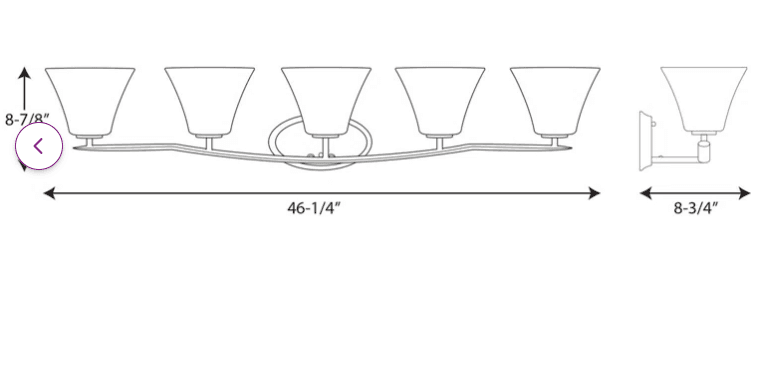Karla 5 - Light Dimmable Vanity Light 7