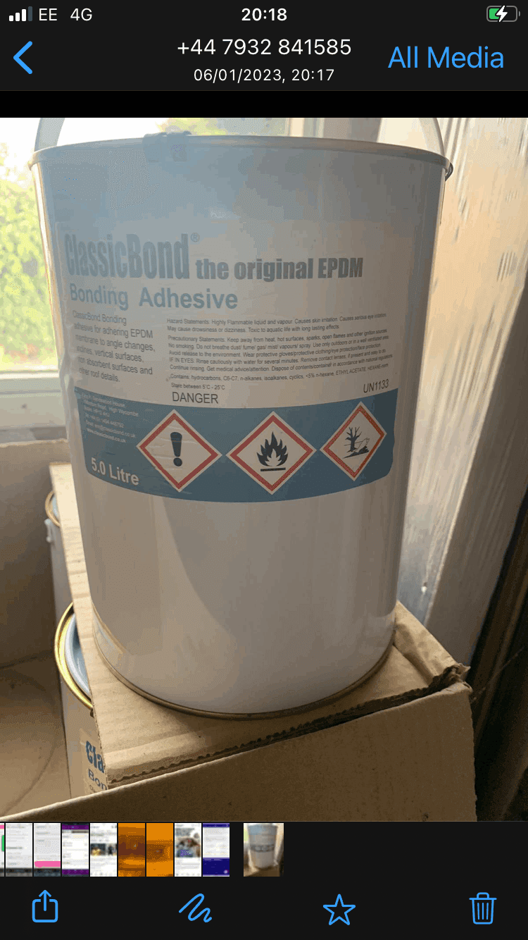 Bonding adhesive 5l tins