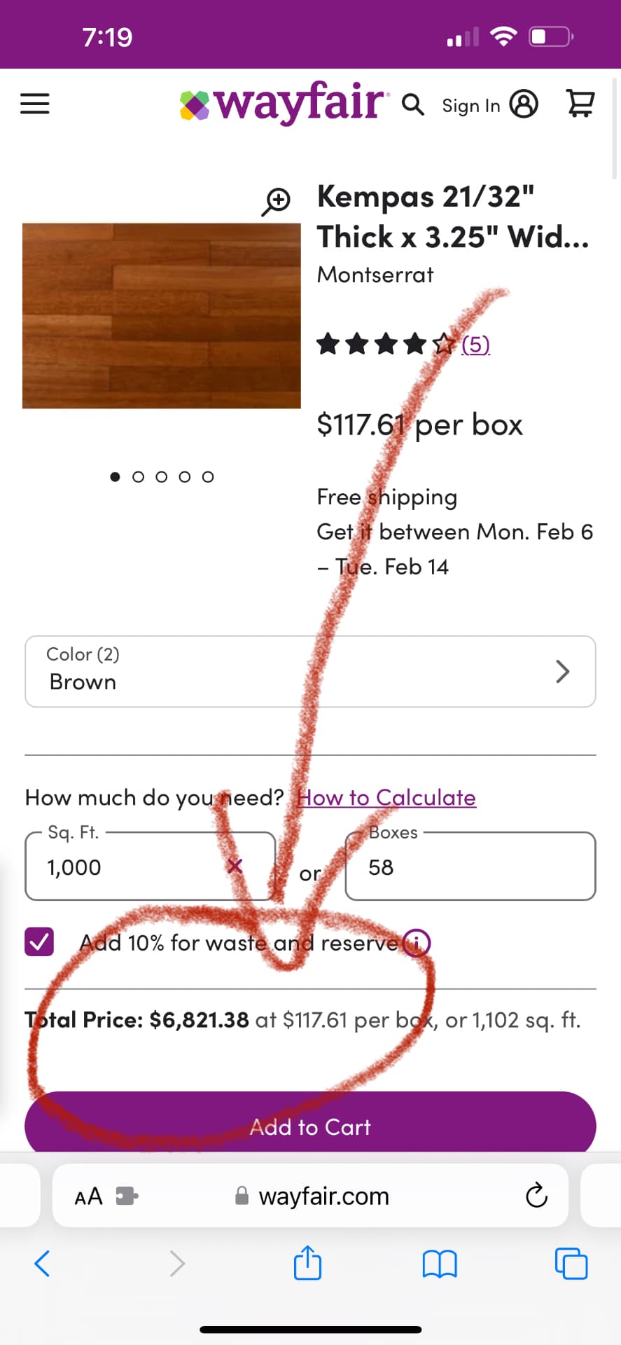 Engineered hardwood plank
