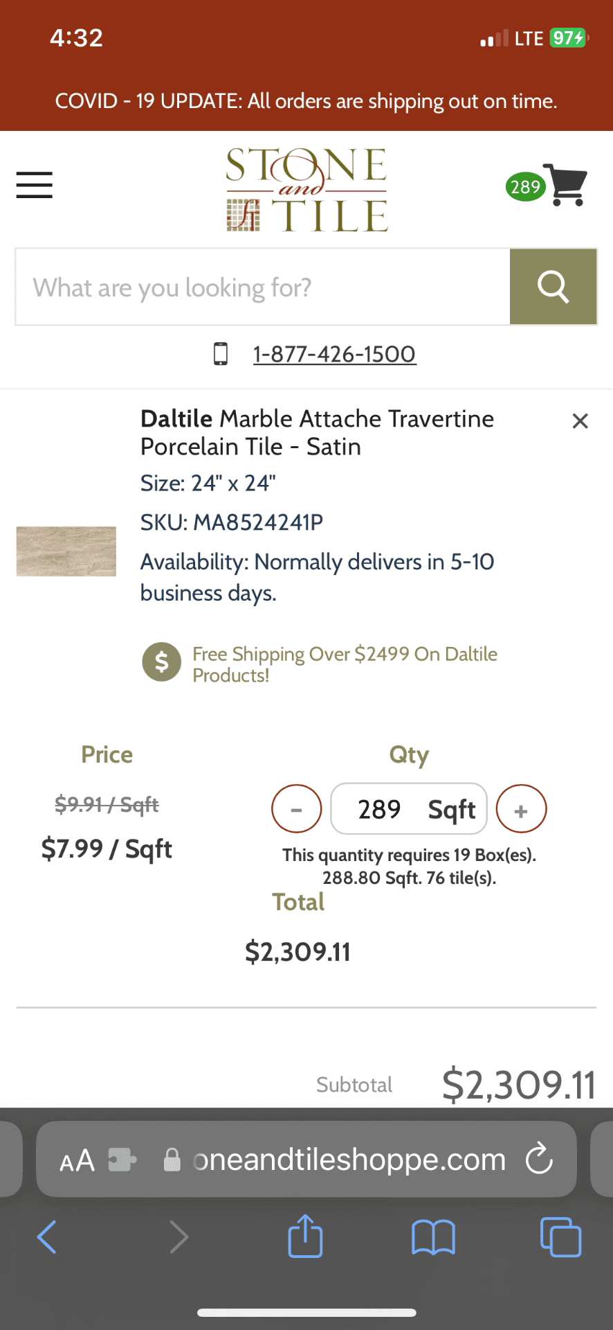 24×24 Marble Attaché Porcelain Tile 4
