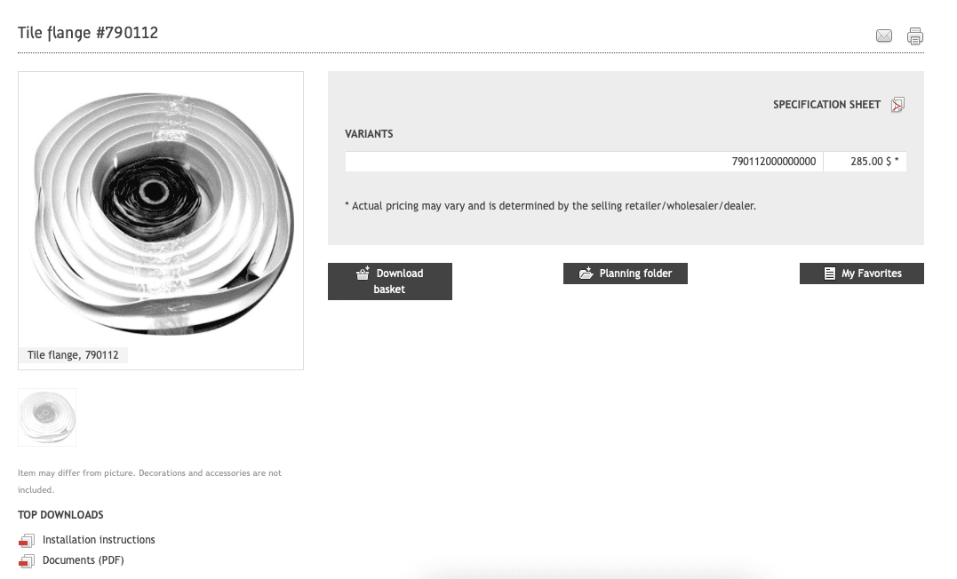Duravit Tile Flange