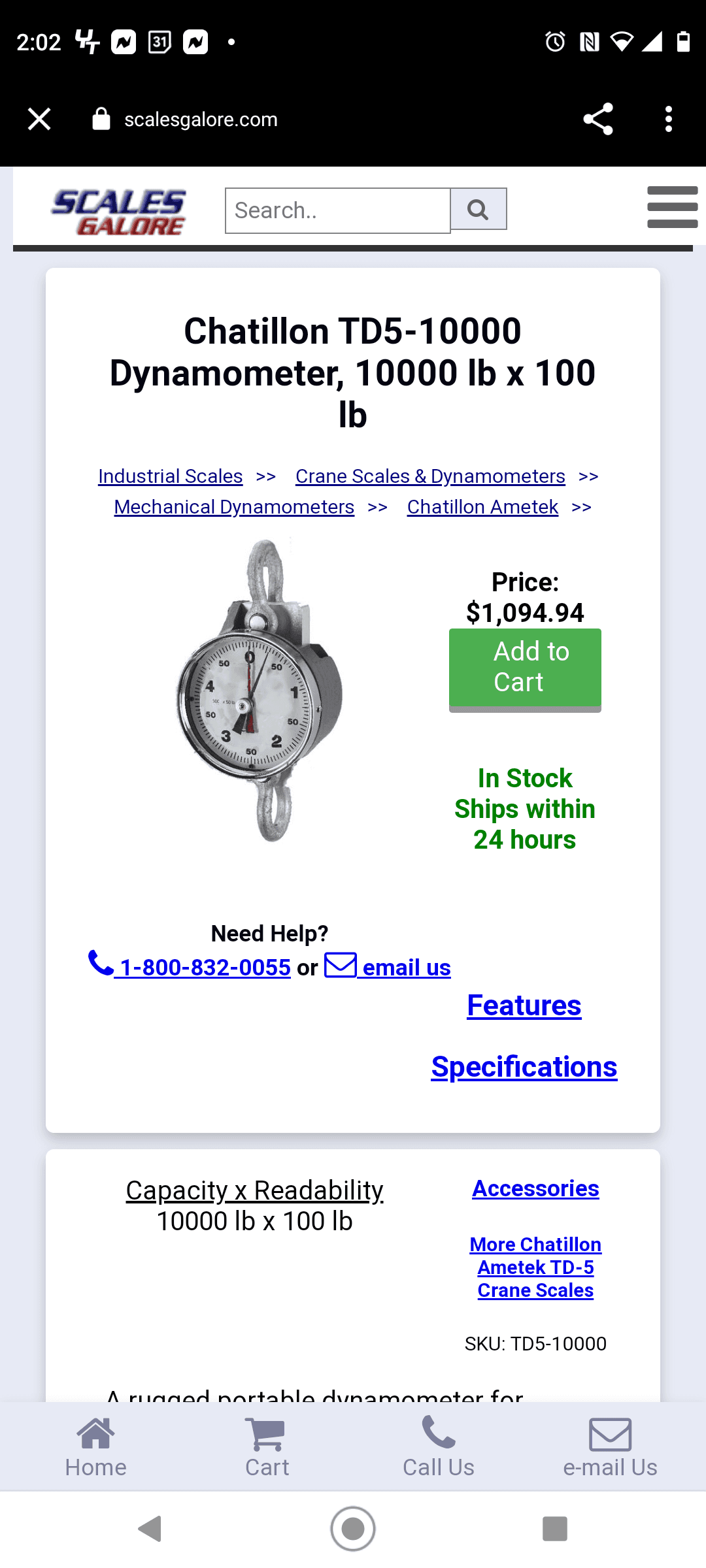 Chatillion Crane scale