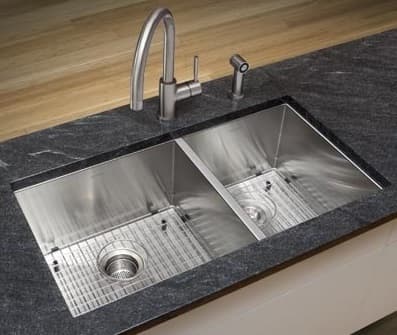 60/40 STAINLESS STEEL KITCHEN SINK 2